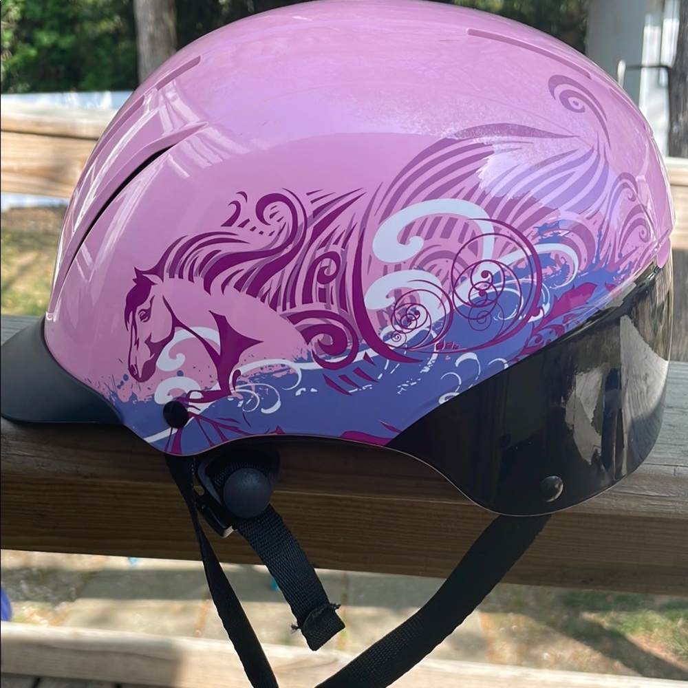 Kids Pink Horse Riding Helmet